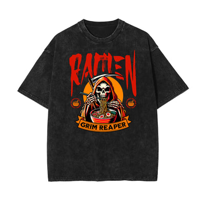 Washed Skull Graphic Cotton Tee