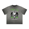 Vintage Frayed Skull Pattern Tee