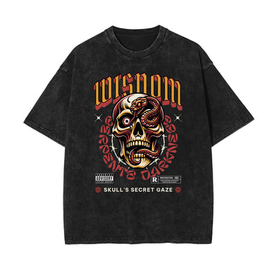 Washed Skull Graphic Cotton Tee