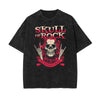 Stone Wash Rock Style Pattern T Shirt