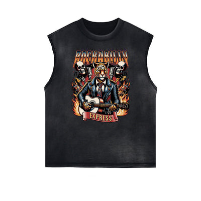 Frayed Edge Rock Style Graphic Tank