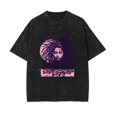 Washed African Totem Cotton Tee