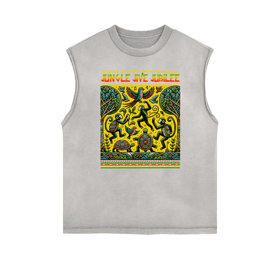 Frayed Edge African Totem Tank Top