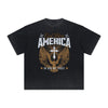 Vintage Frayed Gods & Faith Pattern Tee