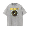 Washed Playful Cartoon Graphic Cotton Tee