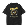 Stone Wash Playful Cartoon Graphic Tee
