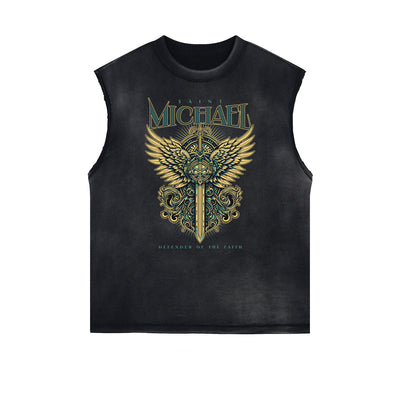 Frayed Edge Fallen Angel Graphic Tank Top