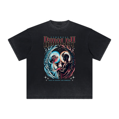 Thick Faded Fallen Angel Graphic T Shirt