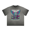 Vintage Frayed Fallen Angel Pattern Tee