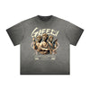 Vintage Frayed Fallen Angel Pattern Tee