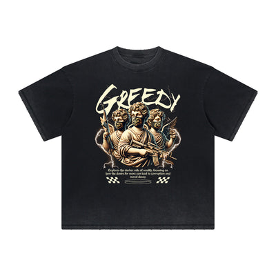 Thick Faded Fallen Angel Graphic T Shirt