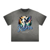 Vintage Frayed Fallen Angel Pattern Tee