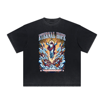 Thick Faded Fallen Angel Graphic T Shirt