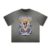 Vintage Frayed Fallen Angel Pattern Tee