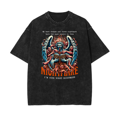 Washed Fallen Angel Graphic Cotton Tee