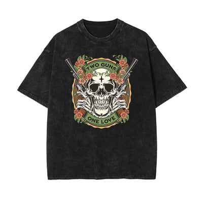 Washed Floral Graphic Cotton Tee