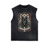 Frayed Edge Chinese Zodiac Graphic Tank Top
