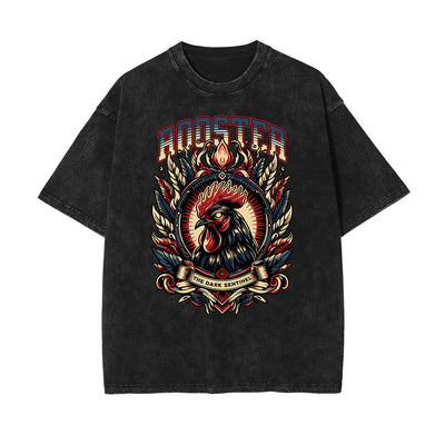 Washed Chinese Zodiac Graphic Cotton Tee