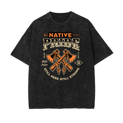 Washed Retro Revival Graphic Cotton Tee