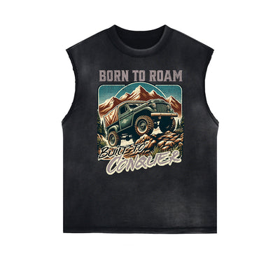 Frayed Edge Retro Revival Graphic Tank Top