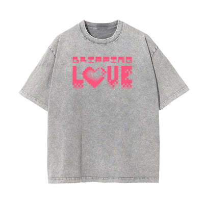 Stone Wash Abstract Art Pattern T Shirt