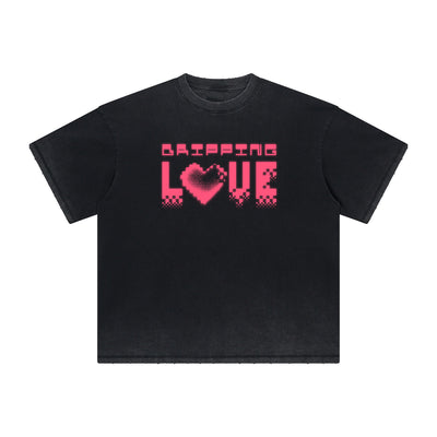 Thick Faded Abstract Art Graphic T Shirt