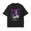 Washed Abstract Art Graphic Cotton Tee