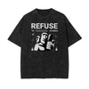 Washed Abstract Art Graphic Cotton Tee