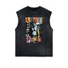 Frayed Edge Abstract Art Graphic Tank Top