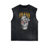 Frayed Edge Abstract Art Graphic Tank Top