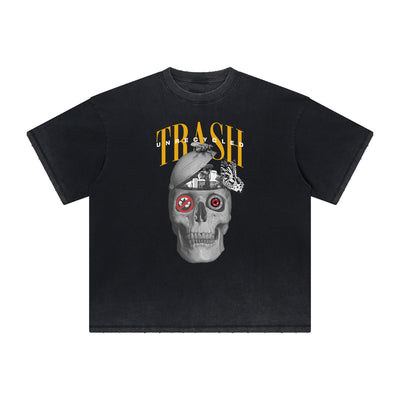 Thick Faded Abstract Art Graphic T Shirt