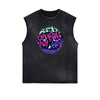 Frayed Edge Abstract Art Graphic Tank Top