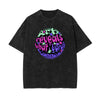 Washed Abstract Art Graphic Cotton Tee