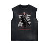 Frayed Edge Abstract Art Graphic Tank Top