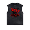 Frayed Edge Abstract Art Graphic Tank Top