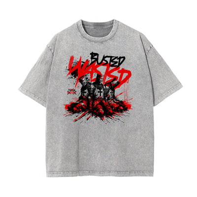 Stone Wash Abstract Art Pattern T Shirt