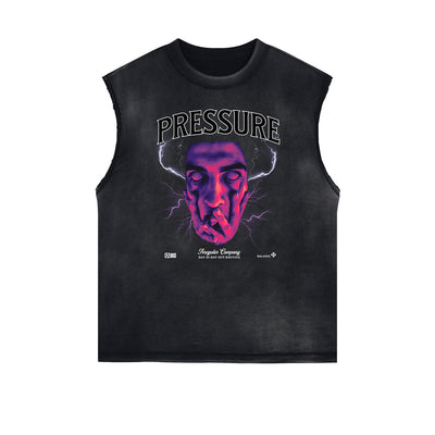 Frayed Edge Abstract Art Graphic Tank Top
