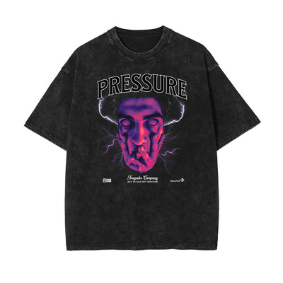 Washed Abstract Art Graphic Cotton Tee