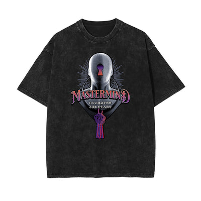 Washed Abstract Art Graphic Cotton Tee