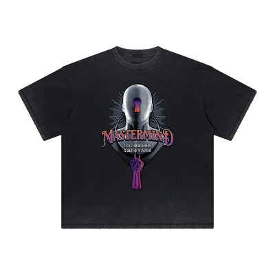 Thick Faded Abstract Art Graphic T Shirt