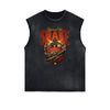 Frayed Edge Snake Graphic Tank Top