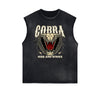 Frayed Edge Snake Graphic Tank Top