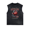 Frayed Edge Snake Graphic Tank Top