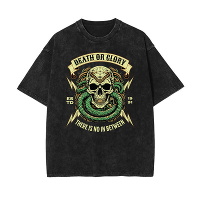 Washed Snake Graphic Cotton Tee