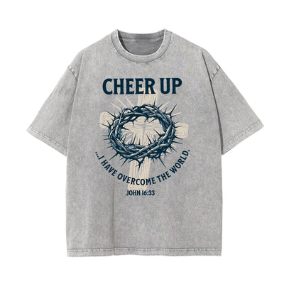 Washed Jesus Graphic Cotton Tee