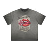 Thick Faded Red Lips Graphic T Shirt