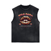 Frayed Edge Red Lips Graphic Tank Top