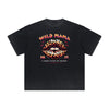 Vintage Frayed Red Lips Pattern Tee