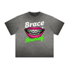 Thick Faded Red Lips Graphic T Shirt