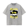 Stone Wash Red Lips Pattern T Shirt